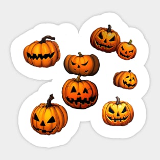 Pumpkins Halloween stikers Sticker